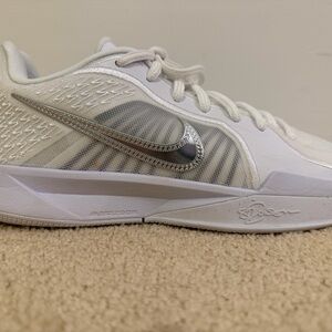 Nike Women’s Sabrina Ionescu Sabrina 3 White Sneakers with Silver Swoosh